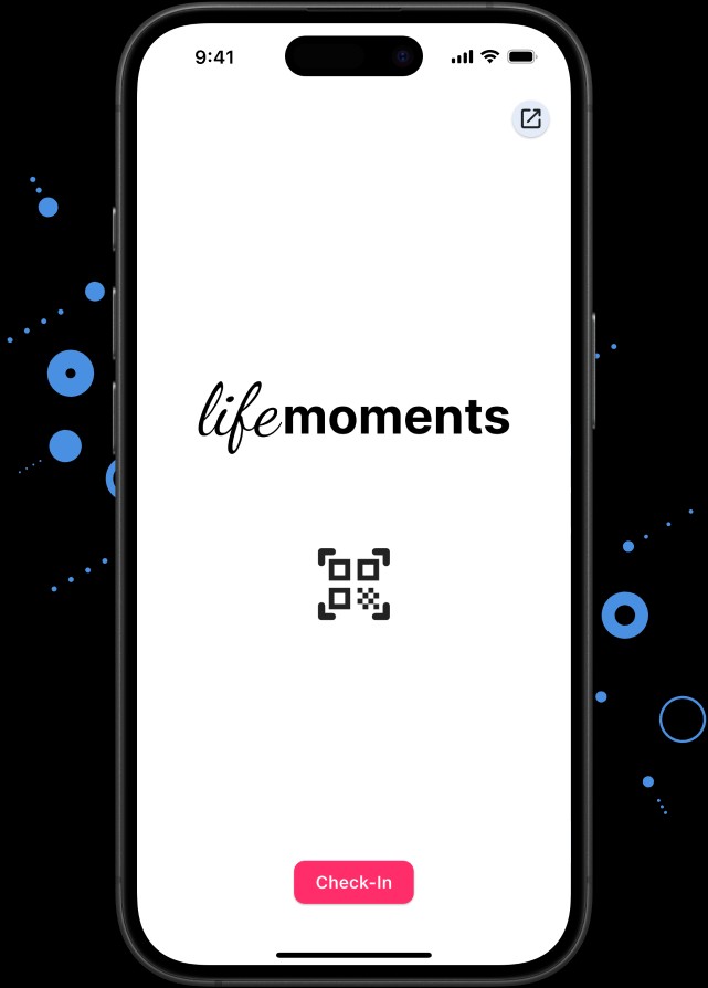 lifemoments App: Check-in beim Event per QR-Code-Scan