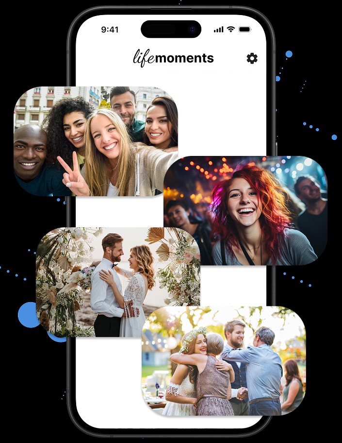 lifemoments App: Gästefotos von Hochzeit und Party sammeln sich in Echtzeit