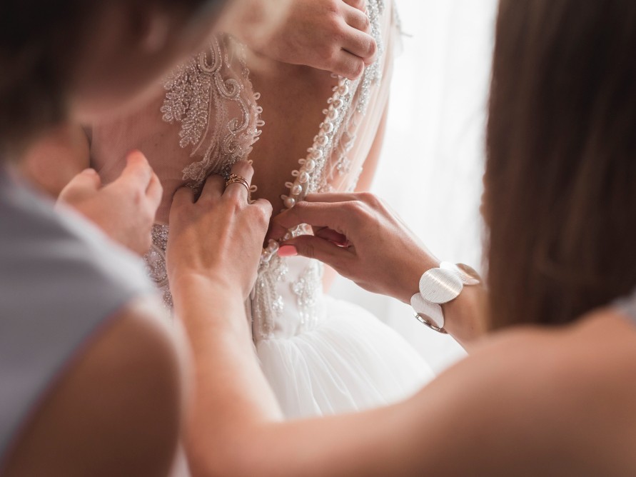 Getting Ready auf der Hochzeit