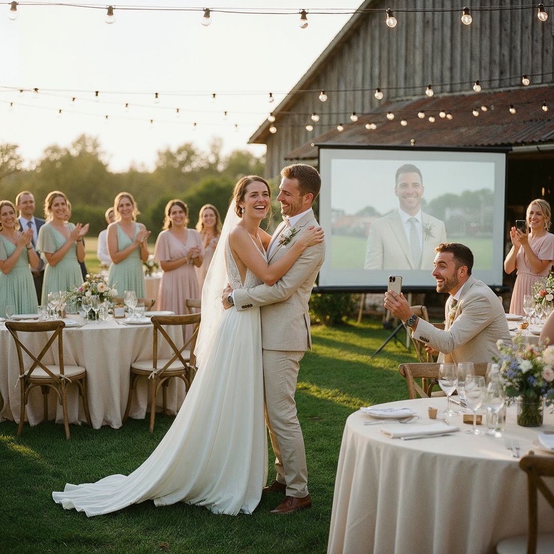 Live-Fotos während der Hochzeit